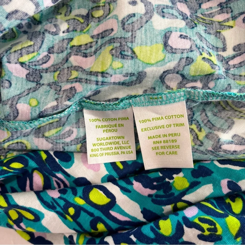 Lilly Pulitzer Windsor Strapless Dress Coverup Sea Blue Green It's A Stretch XS - Picture 9 of 9